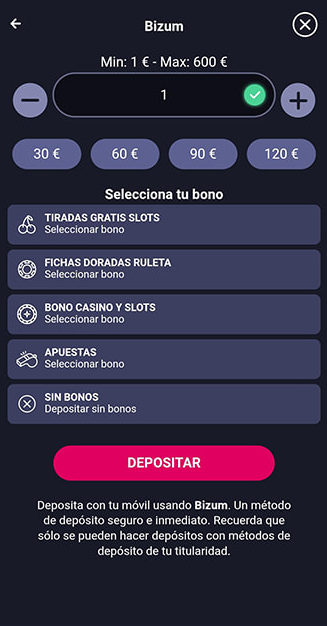 Monedero del GMCO para depositar a través de Bizum